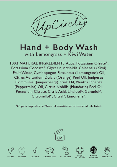 100 % natürliche vegane Seife – Hand- und Duschgel mit Kiwiwasser – Großpackung 5 l