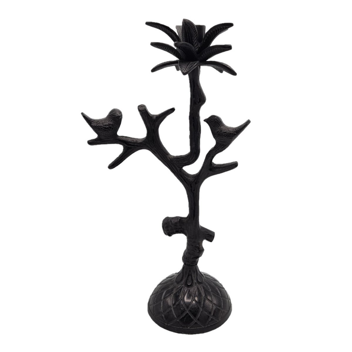 Candlestick - Bird - Black Antique
