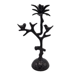 Bougeoir - Oiseau - Noir Antique