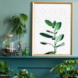 Plant geometrische print