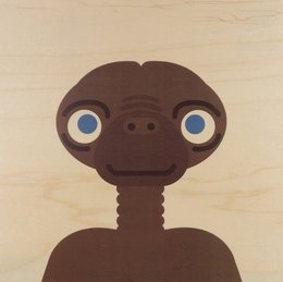 Poster 33T/12 inch in hout p.no collectie en