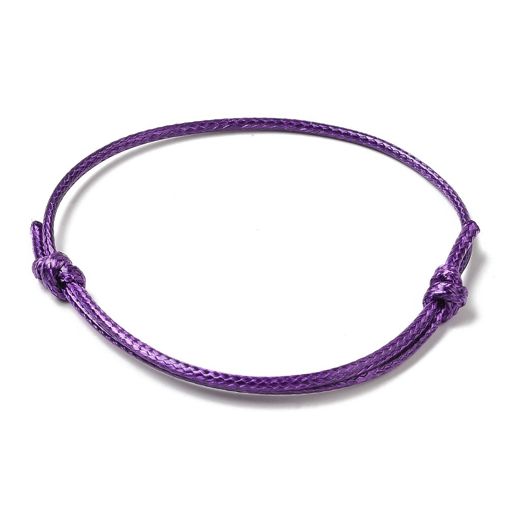 Bracciale regolabile in cordino di poliestere cerato