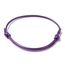 Adjustable Waxed Polyester Cord Bracelet