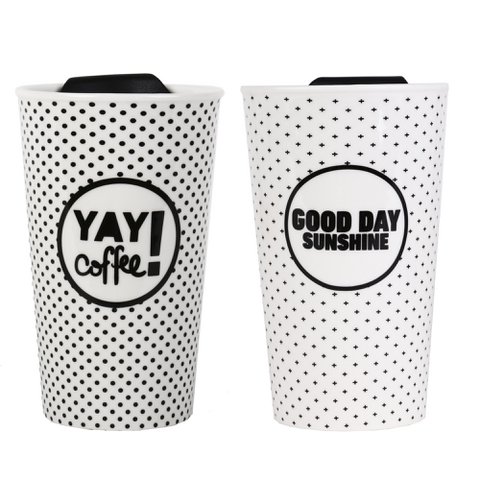 CERAMIC TAKE AWAY COFFEE MUG HF