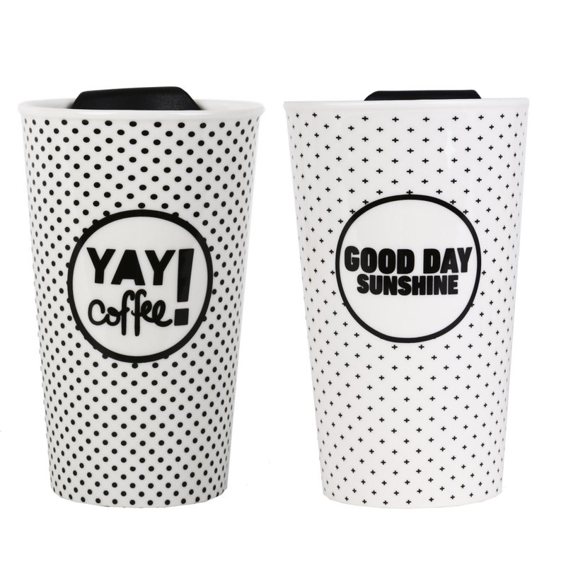 CERAMIC TAKE AWAY COFFEE MUG HF