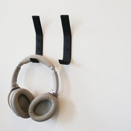 Percheros de piel - Negro (2 uds)