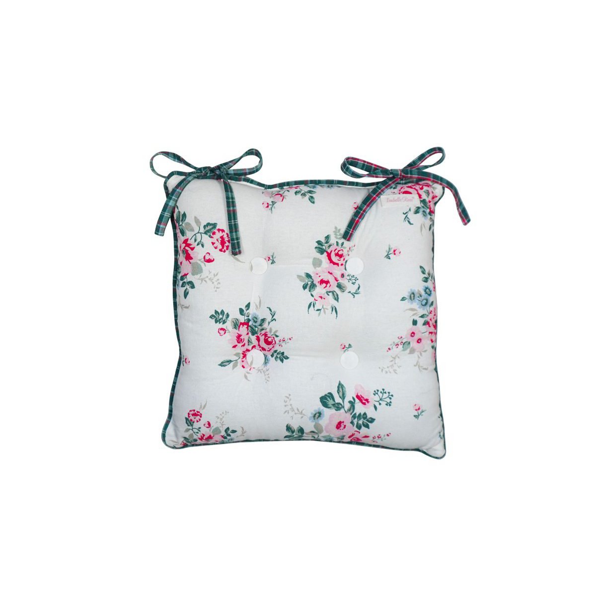 Coussin de chaise à boutons Lisa 40x40 cm Isabelle Rose