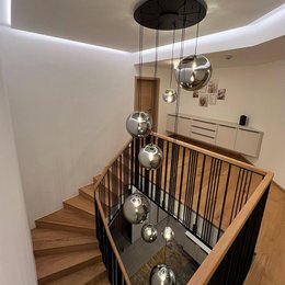 s.luce Orb sfera di vetro lampada da galleria 500cm sospensione nero