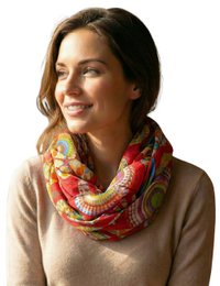 Sunsa set de 3 bufandas de lazo, bufanda de lazo para mujer, pañuelo redondo hecho de 100% algodón, bufanda de tubo para ella, bufanda redonda para verano/primavera/otoño