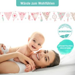 Rand "Dream Catcher & Wimpel" Roze/Mint/Beige