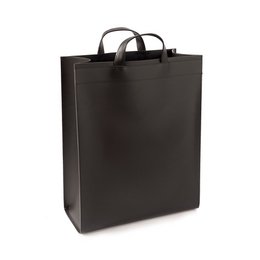 VAASA Leder Shopper schwarz