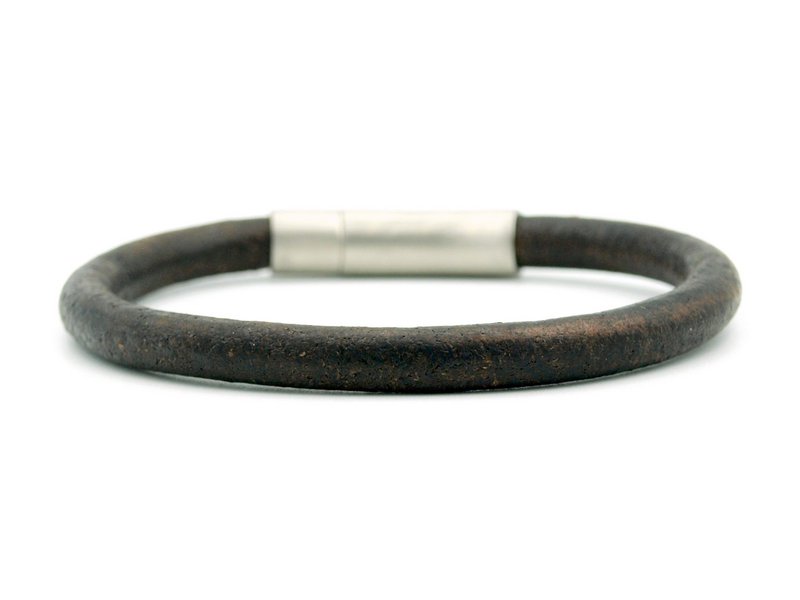 armband Flores donker bruin- 6mm