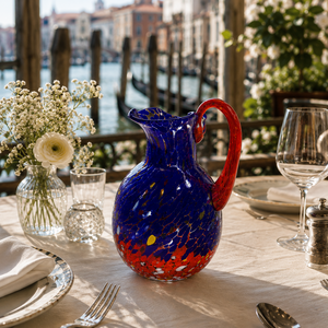 1 Veronese Caraffa in Murano Glass, gebaut auf der Insel Murano, blasen und handgefertigt von Masters Vetrai - Sonderausgabe - 1000 ml.