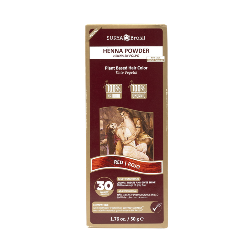Surya Brasil Henna Haarfärbepulver Rot 50g