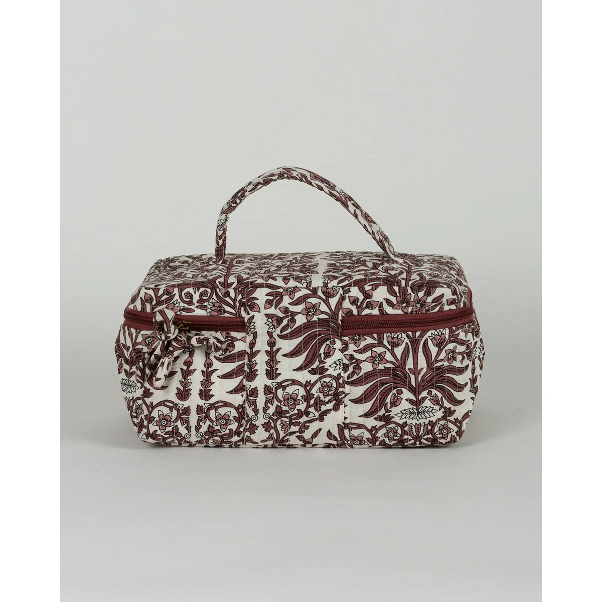 La trousse vanity matelassée maquillage Vale marron