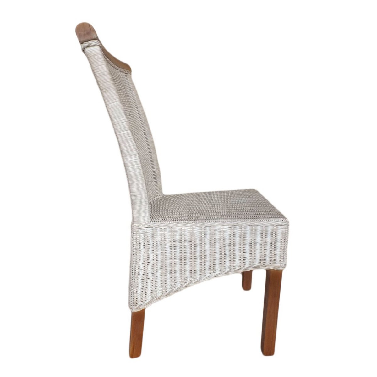 Silla de comedor silla de ratán silla de comedor silla blanca rattan natural nucleus sostenible