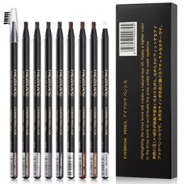 1PC ołówek do brwi wodoodporny Microblading długopis do brwi odcień tatuaż makijaż brwi 6 kolorów naturalny, długotrwały ołówek do brwi