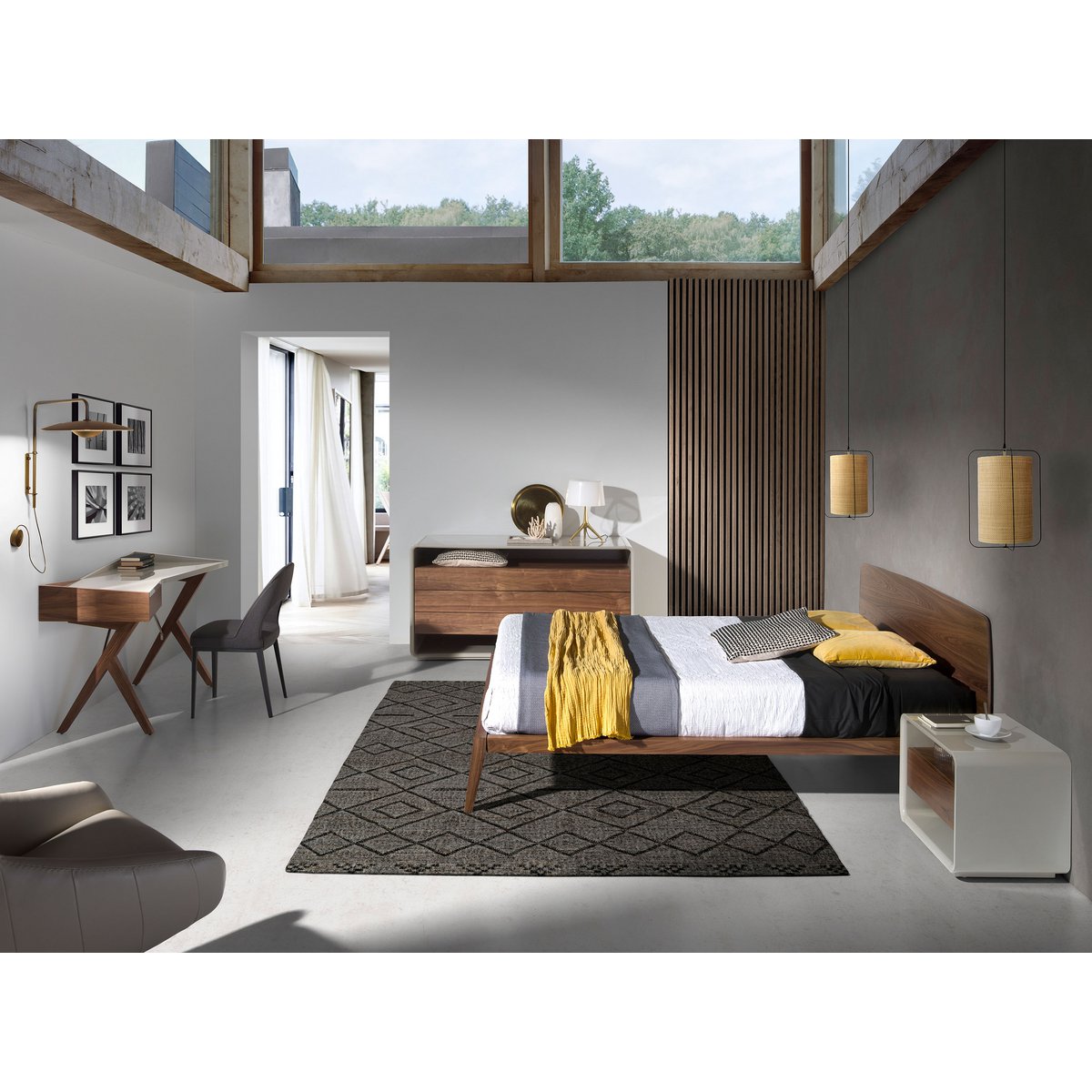 Walnut bed model 7178 Angel Cerdá S.L.
