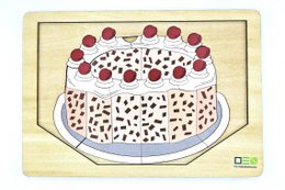Puzzle transparent : Gâteau Forêt-Noire | Puzzle en bois multicouche pour toute la famille | Cadeau pour les amoureux de la Forêt-Noire