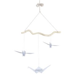 “White” Origami Nursery Mobile