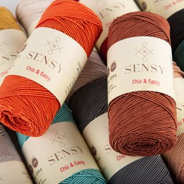Sensy Premium Chic & Easy 1,5 mm 218 iarde 50% cotone 50% poliestere Corda per borsa all'uncinetto Filo per uncinetto
