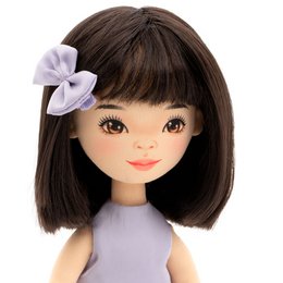 Zacht speelgoed, lieve zussen - Kledingset: Purple Dress (35 cm)
