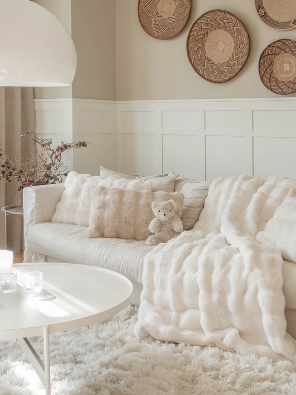 Coperta Misty Big L - Avorio