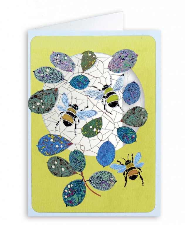 Forever Cards Laser -cut Greeting Card - Bumblebees