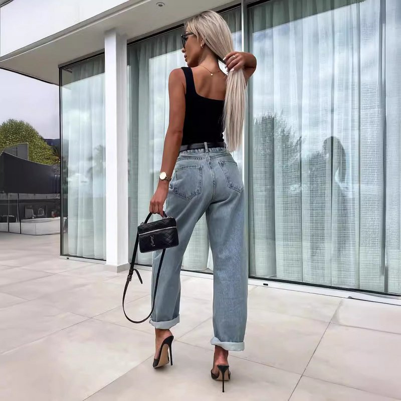 Jeans amples décontractés Street Hipster pour femmes