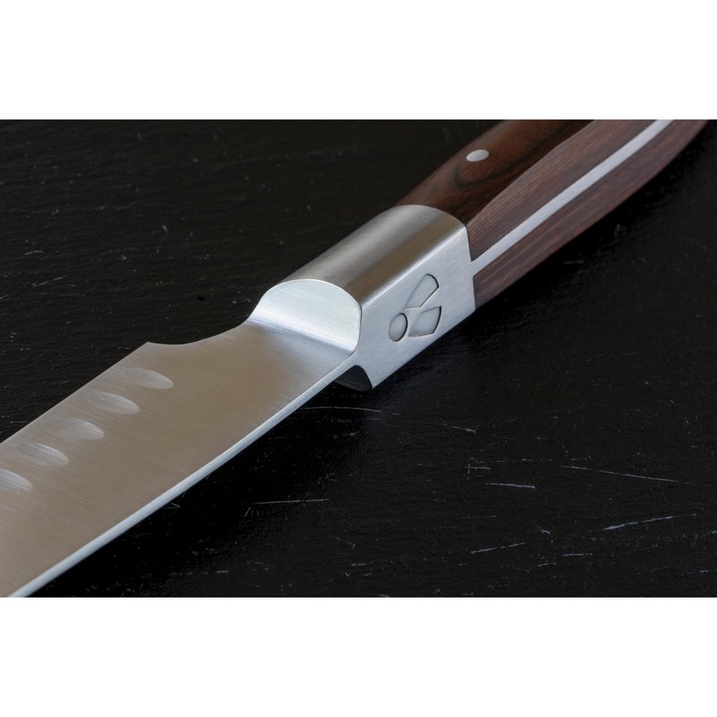 Set di coltelli da 3 pezzi - acciaio inossidabile e legno pakka