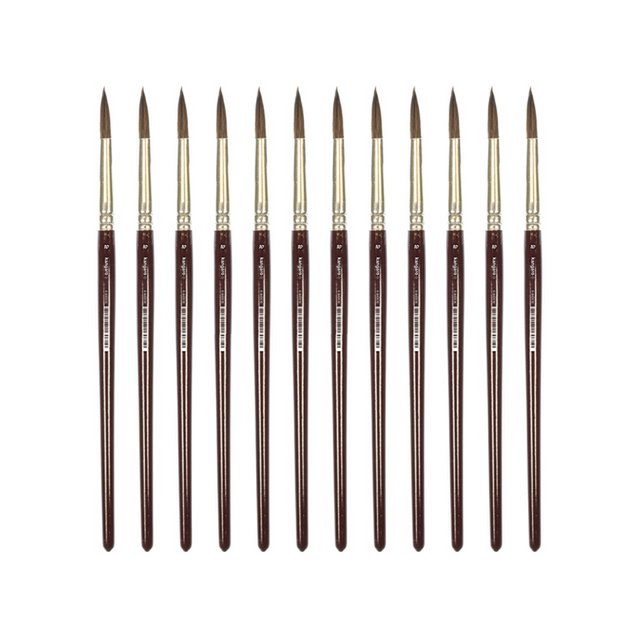 Rundbürste Kangaro %2310 kurz lackiertes Holz, Box mit 12 Stück