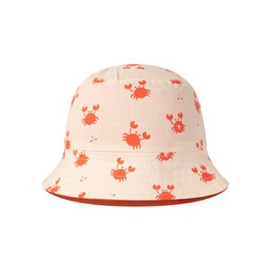Zonnehoed Omkeerbaar - Beige/Rood - Slechtgehumeurd