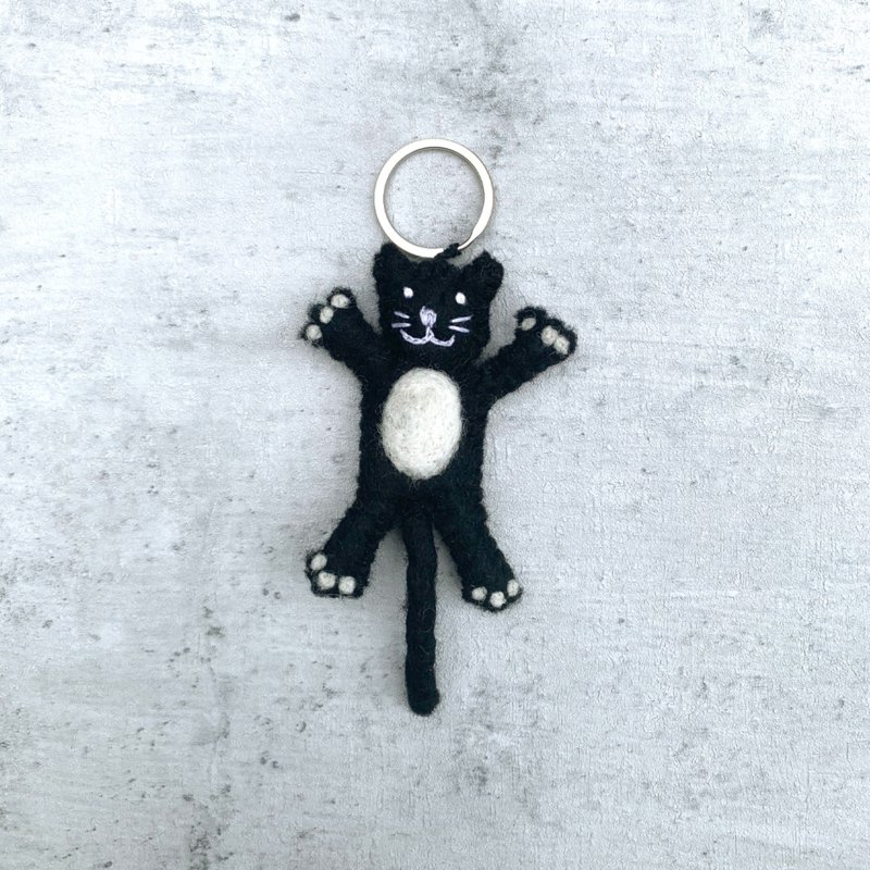 Keyring cat black