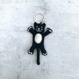 Keyring cat black