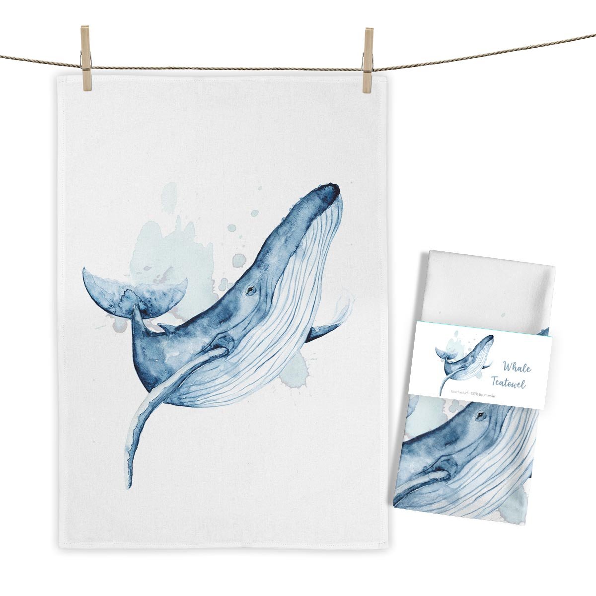 Geschirrtuch Whale Jump