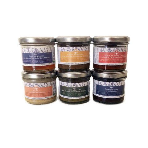 Box of 6 organic spreads "Apéritif sous les Oliviers"