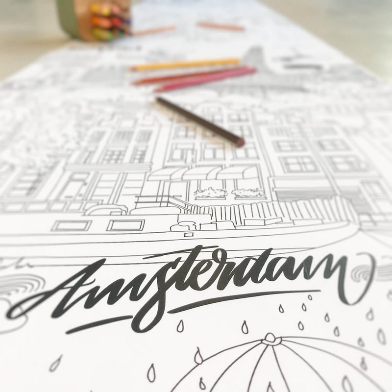 Paint roller with coloring motifs "urban jungle"