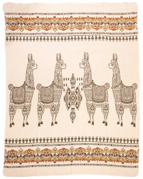 Ecuadoriansk alpaca tæppe | indfødt tæppe | Alpaca brun