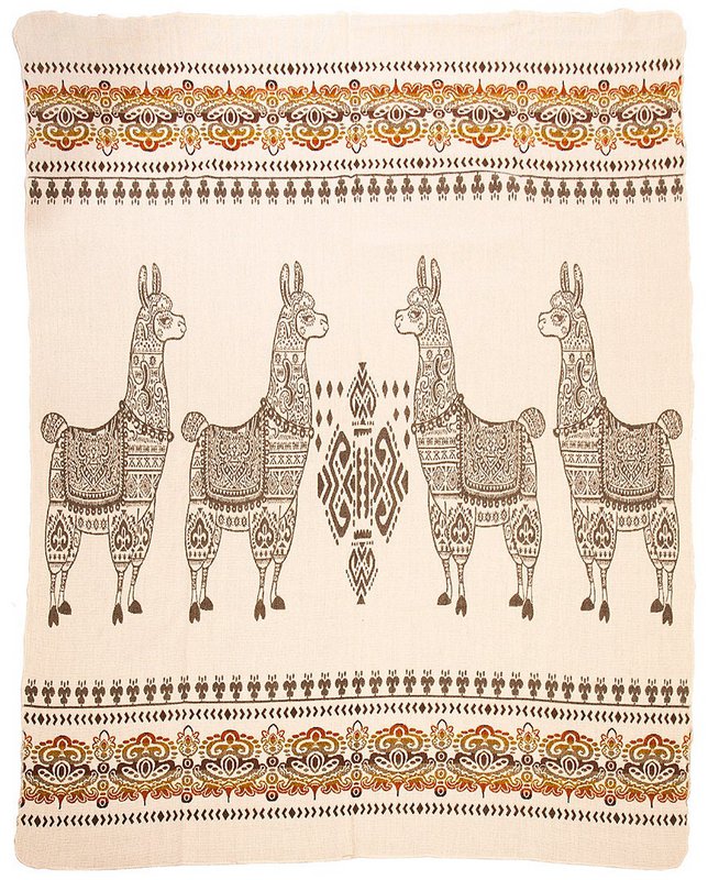 Ecuadoriansk alpaca tæppe | indfødt tæppe | Alpaca brun