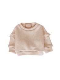 Maglione / volant da ragazza - Crema