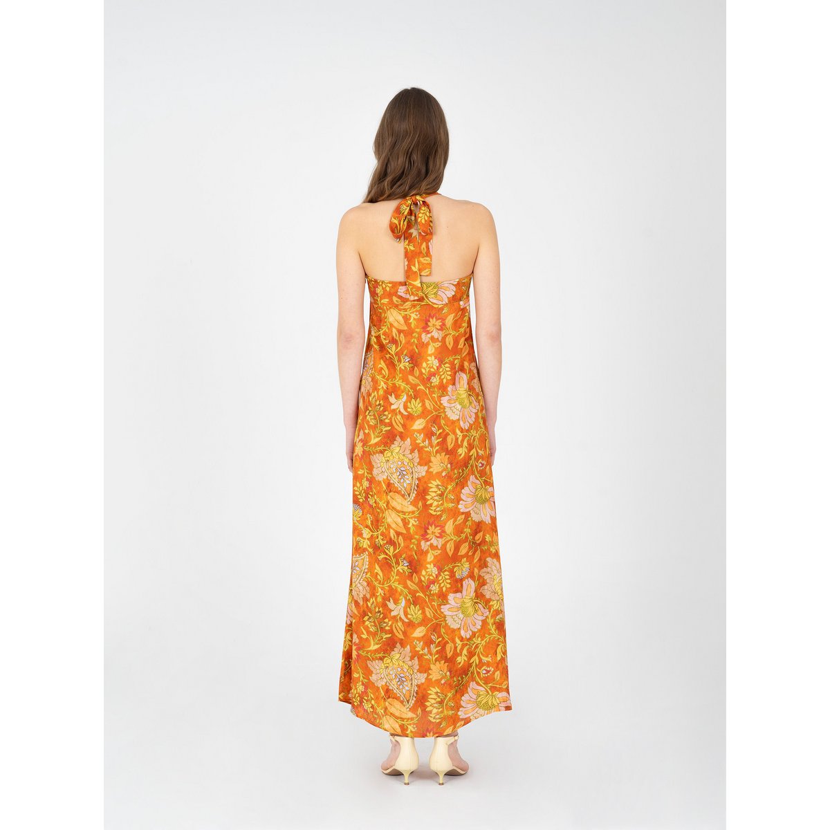 Abito con stampa floreale arancione Oracle