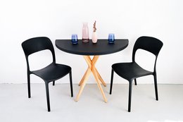 Halve maan uitschuifbare tafel Jubi diverse kleuren verkrijgbaar