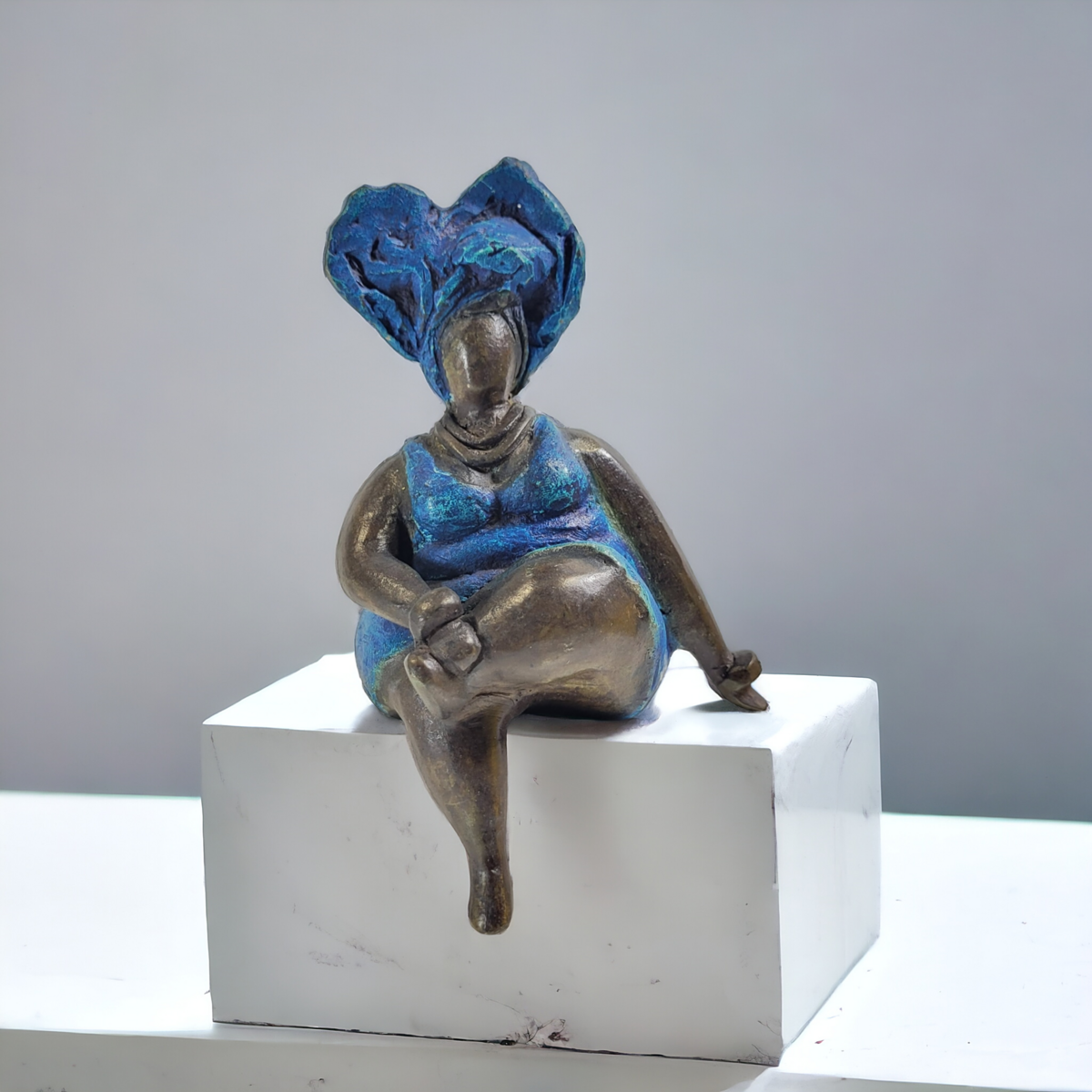 Bronzen beeld "Bobaraba Yolanda" van Hamidou | Maat S (14cm 500g) | uniek