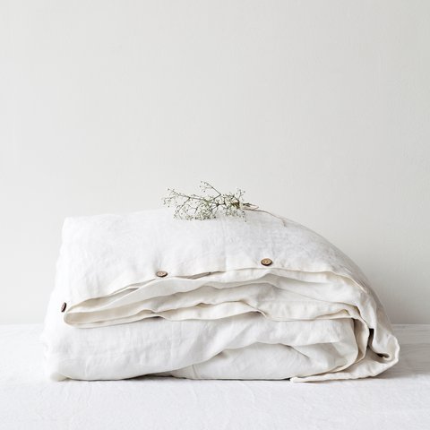 White Linen Duvet Cover