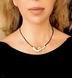 Silver Union Collar 925 10μ og sort læder