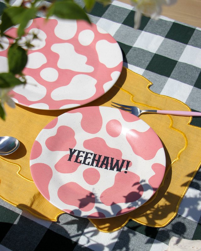 Dessertplade "Yeehaw" Cowgirl -æra