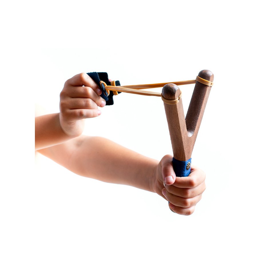 SLINGSHOT RUSTIK SUEDE GRIP + 3 CORK BALLS - ST531F