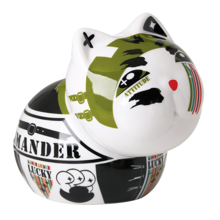 Big Money Bank, spaarvarken, porselein, Lucky Cat Comando