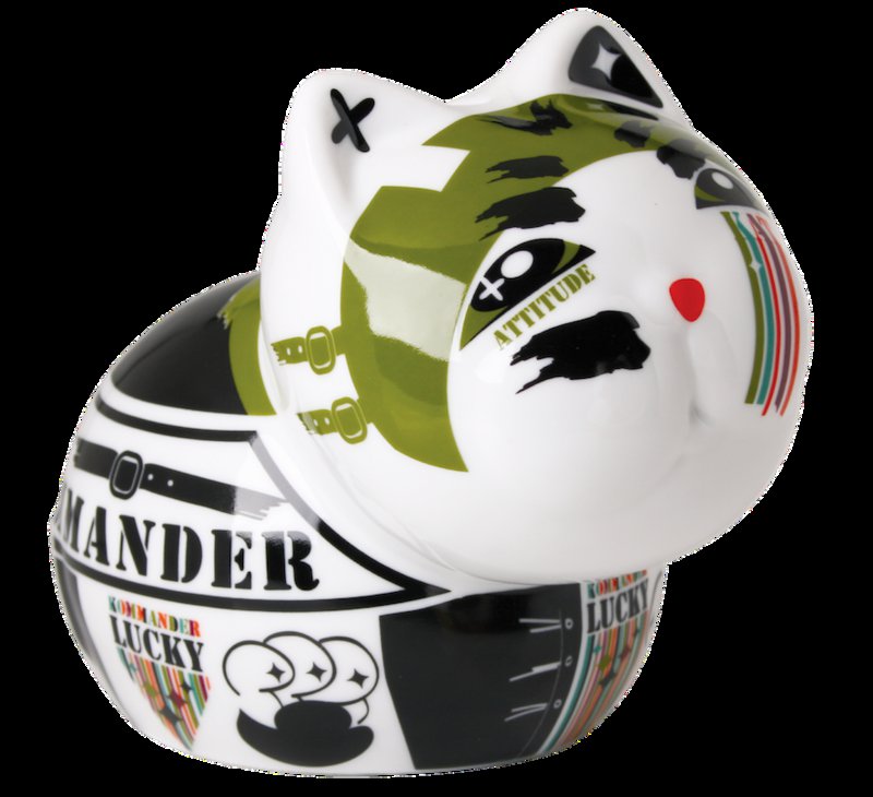 Big Money Bank, sparegris, porcelæn, Lucky Cat Comando