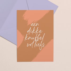 Greeting card color | Hug full of love –
